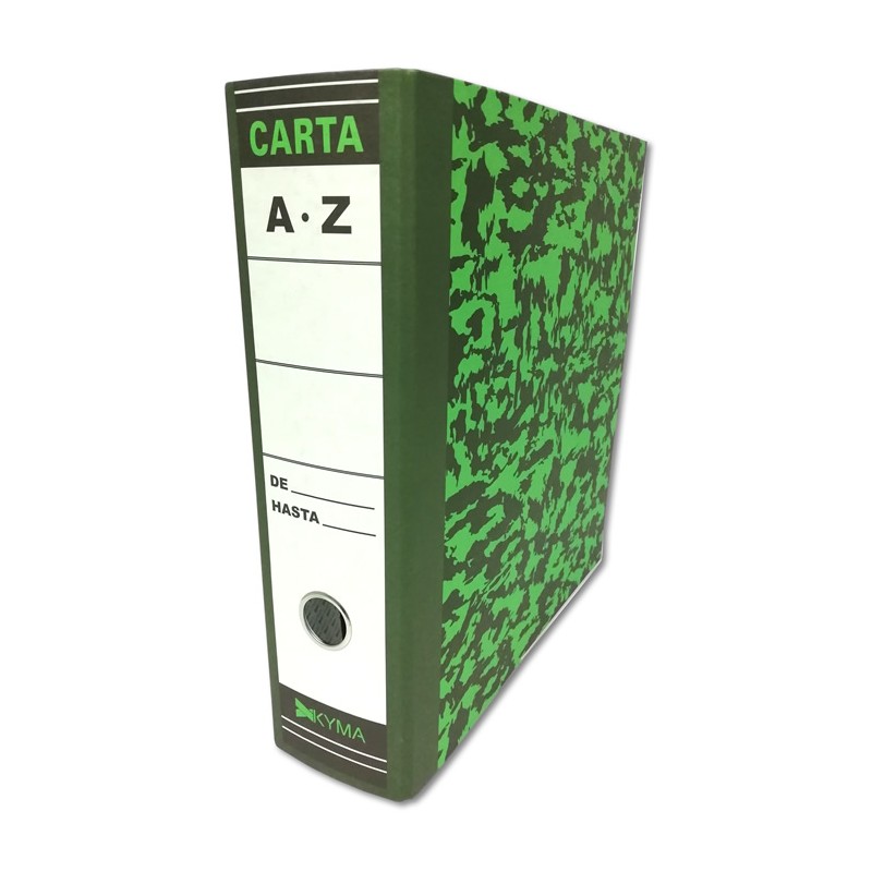 REGISTRADOR  TAMAÑO CARTA VERDE JASPEADO