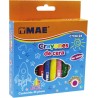 CRAYON ESCOLAR REDONDO CON 24 PIEZAS MAE